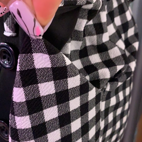 ❌DONATED❌Black White Gingham Paper Bag High Waist Tie Belt Skirt - Picture 8 of 12